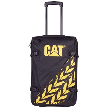 CAT Sort Logo Trolley med gult tryk 61*38*22,5 cm